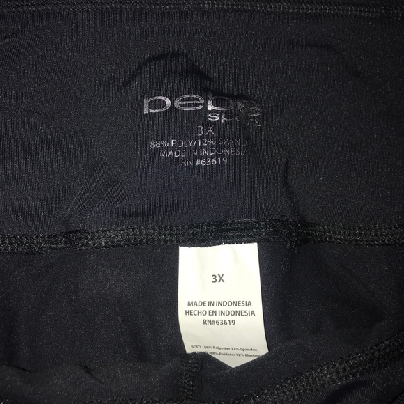 50% off NWT BEBE sport plus size leggings - Picture 4 of 5